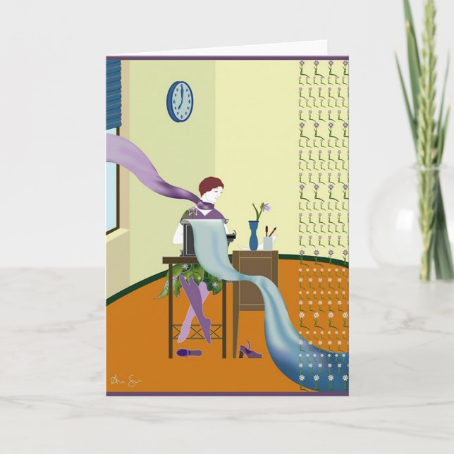 '1927TYPEWRITING' Greeting card (Front)