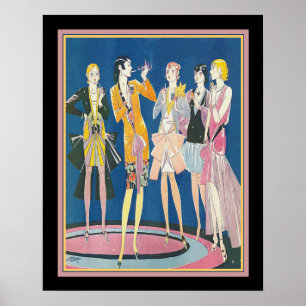 1928 Art Deco Flappers Print by Russell Patterson