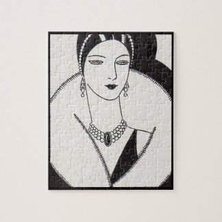 1928 art deco woman jigsaw puzzle