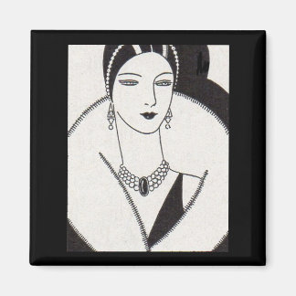 1928 art deco woman magnet