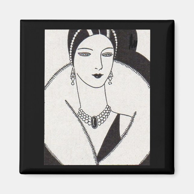 1928 art deco woman magnet (Front)