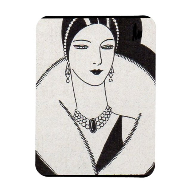 1928 art deco woman magnet (Vertical)