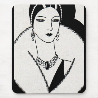 1928 art deco woman mouse pad