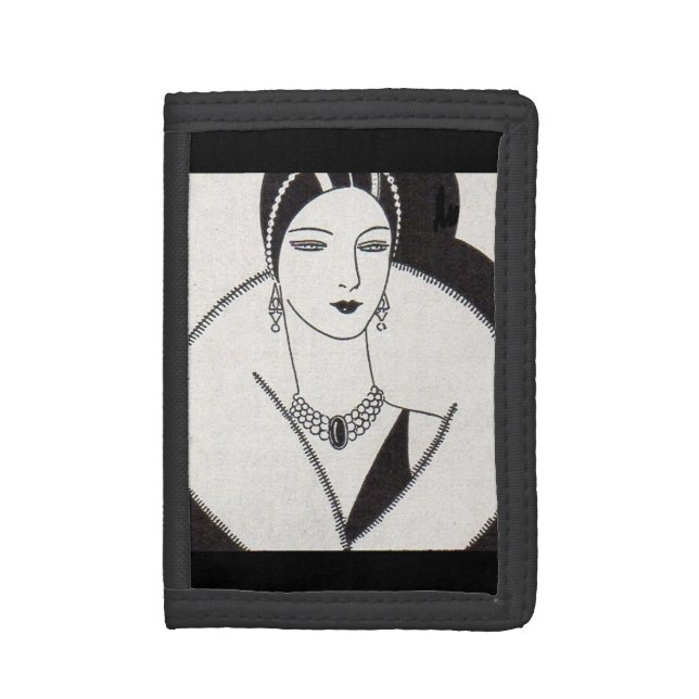 1928 art deco woman trifold wallet (Front Vertical)