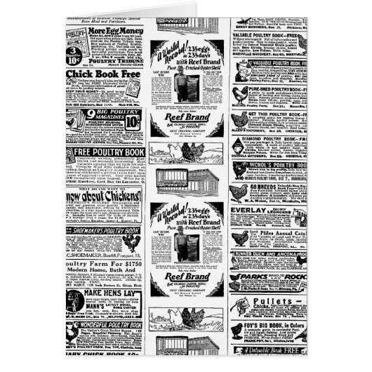 1928 Chicken Ads Cards (Front)