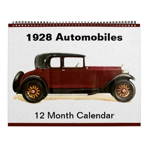1928 Classic Autos Old Antique Cars Vintage Coupe Calendar