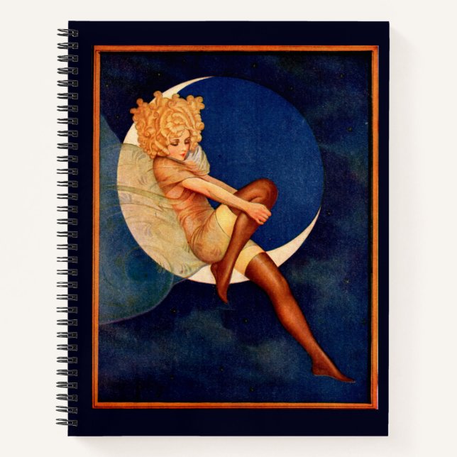 1928 GLAMOUROUS gal stockings advertisement Notebook (Front)