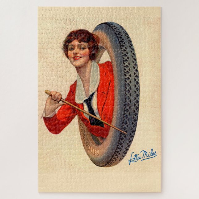 1928 Kelly-Springfields Tire mascot Lotta Miles Jigsaw Puzzle (Vertical)