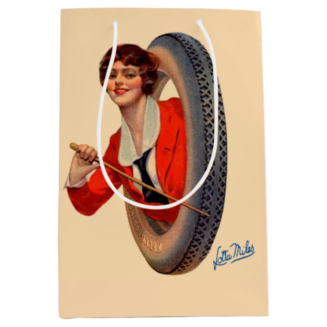 1928 Kelly-Springfields Tire mascot Lotta Miles Medium Gift Bag (Front)