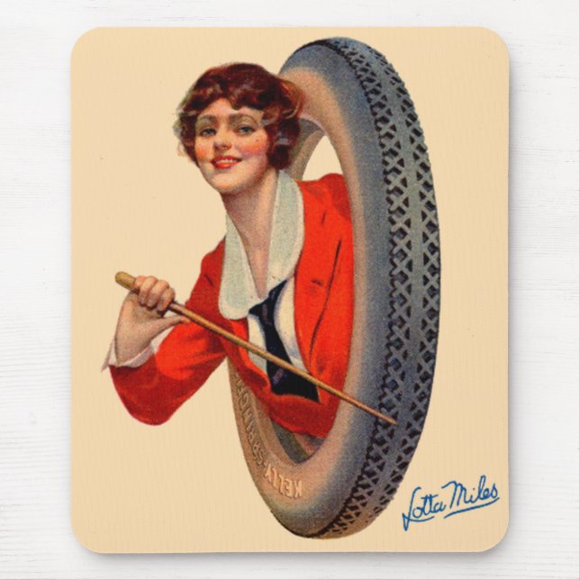 1928 Kelly-Springfields Tire mascot Lotta Miles Mouse Pad (Front)
