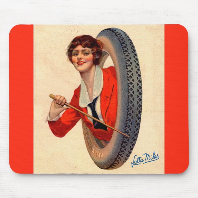 1928 Kelly-Springfields Tire mascot Lotta Miles Mouse Pad (Front)