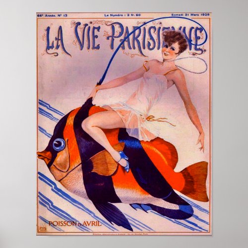 1928 La Vie Parisienne Magazine Cover Poster
