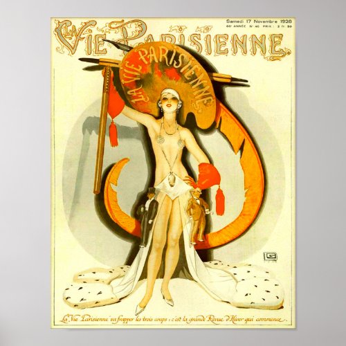 1928 Vie Parisienne Magazine Cover Poster