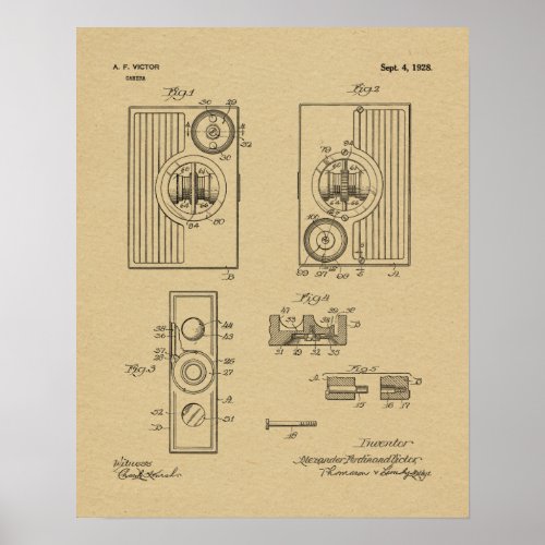 1928 Vintage Camera Patent Art Drawing Print