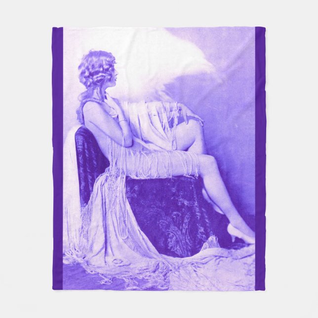1928 Ziegfeld girl Fleece Blanket (Front)