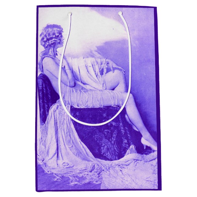  1928 Ziegfeld girl print Medium Gift Bag (Front)