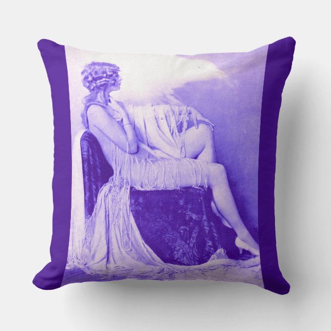 1928 Ziegfeld girl Throw Pillow (Front)