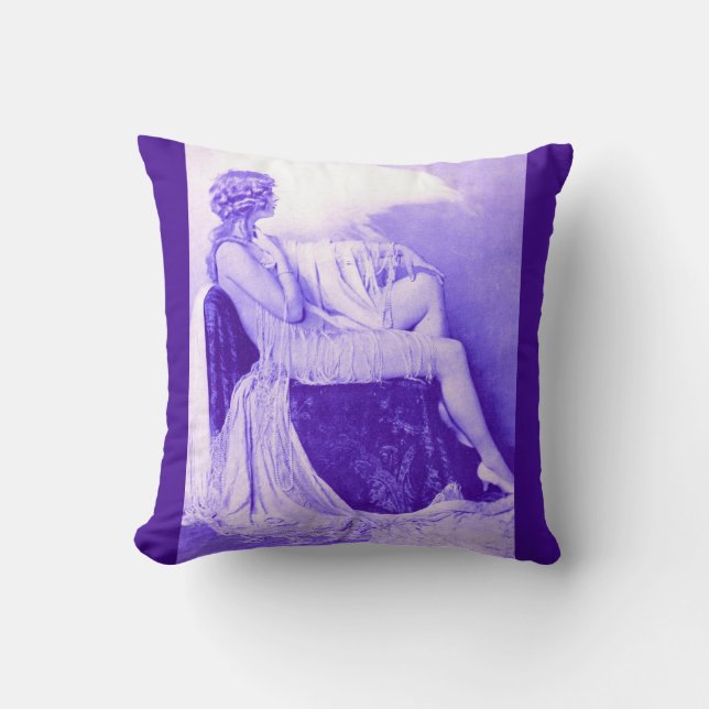 1928 Ziegfeld girl Throw Pillow (Front)