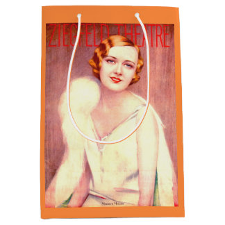 1928 Ziegfeld Theatre program cover Marilyn Mille Medium Gift Bag