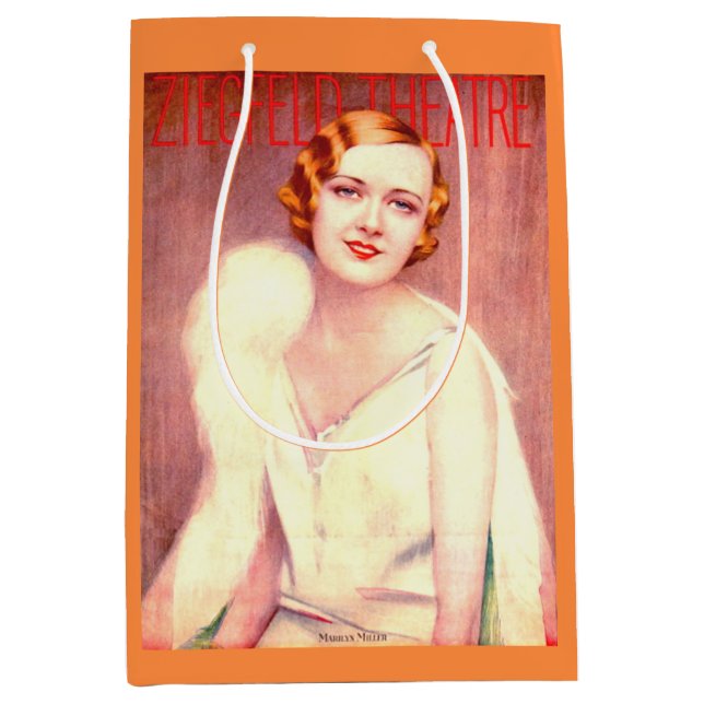  1928 Ziegfeld Theatre program cover Marilyn Mille Medium Gift Bag (Front)