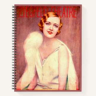 1928 Ziegfeld Theatre program cover Marilyn Miller Notebook