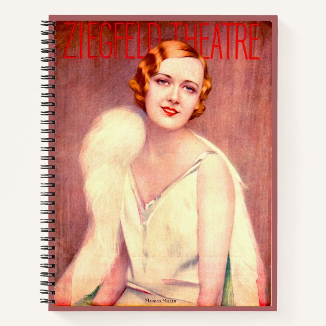 1928 Ziegfeld Theatre program cover Marilyn Miller Notebook (Front)