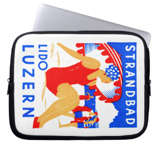 1929 Art Deco Strandbad Lido Luzern Laptop Sleeve