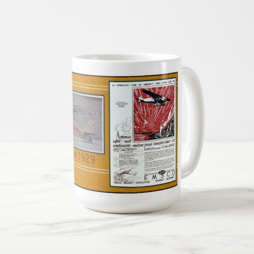 1929 AVIATION AD PLUS HAMILTON PLANE COFFEE MUG