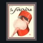 1929 Deco Powder Box Girl Poster<br><div class="desc">Roaring twenties,  French Deco,  powder box girl,  cover for Le Sourire magazine.  11x14 shown here. Available in other sizes such as standard 16x20 and also available on other products.</div>