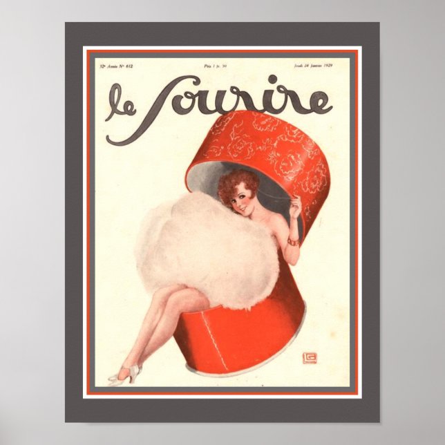 1929 Deco Powder Box Girl Poster (Front)