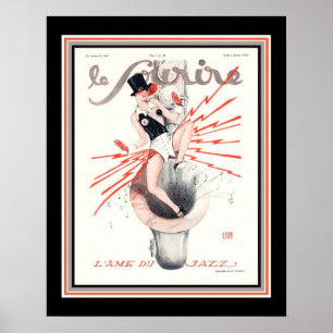 1929 Le Sourire Art Deco Jazz Cover Poster