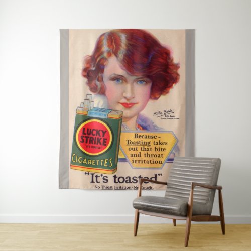 1929 Lucky Strikes ad with Billie Burke Tapestry