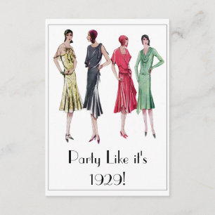 1929 Party Invitations