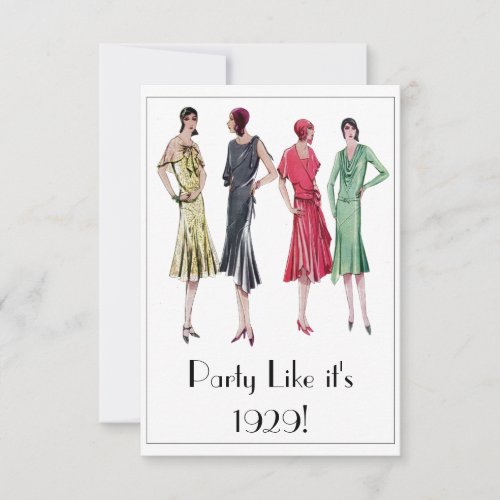 1929 Party Invitations