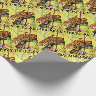 1929 St. Nicholas magazine cover leopard print Wrapping Paper