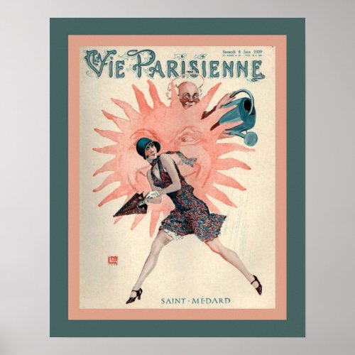 1929 Vie Pairsienne Art Deco Poster
