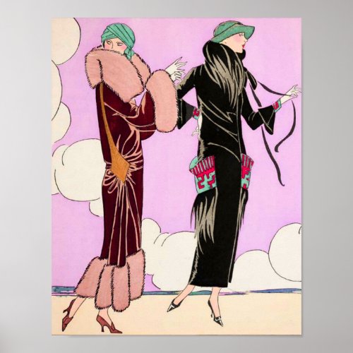 1930 Art Deco Poichoir Ladies Fashion Poster