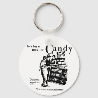 1930 Candy Newspaper Advertisement Keychain