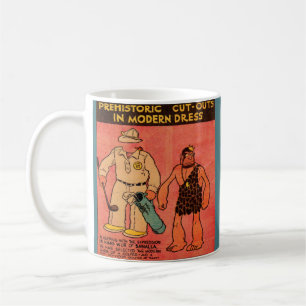 1930 comics paper doll cave man King Wur Coffee Mug