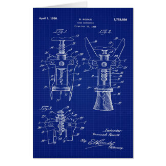 1930 Cork Extractor Patent Card