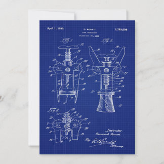 1930 Cork Extractor Patent Holiday Card