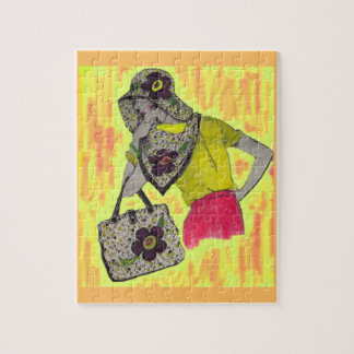 1930 fashion print woman wearing cloche jigsaw puzzle