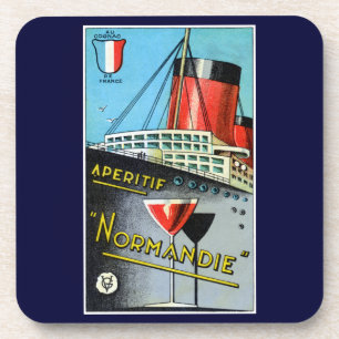1930 French Apertif Normandie Drink Coaster