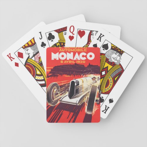 1930 Grand Prix of Monaco Poker Cards