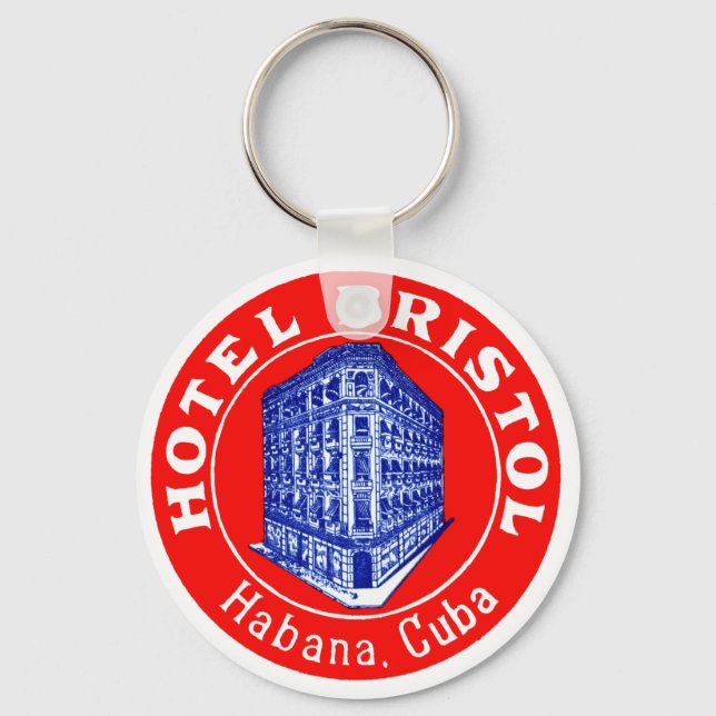 1930 Hotel Bristol Cuba Keychain (Front)
