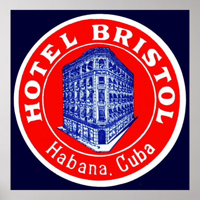 1930 Hotel Bristol Cuba Poster (Front)