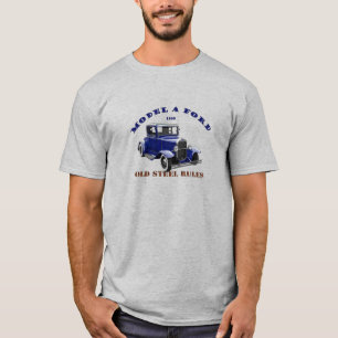 1930 Model A Hotrod. Blue Hotrod. Red 30 A. T-Shirt