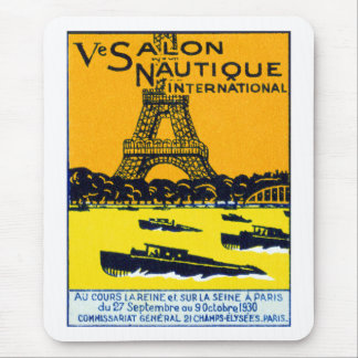 1930 Paris Boat Show Poster Mouse Pad