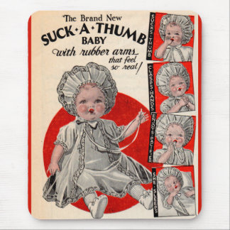 1930 Suck-a-Thumb baby doll ad Mouse Pad