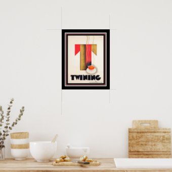 1930 Twining Tea Ad by Charles Loupot Poster | Zazzle